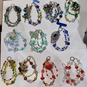Lot of 11 luxury fancy beaded phone chain bag chain